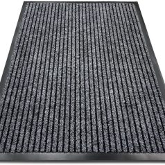 Szara Gumowa  Wycieraczka Wejściowa Prążkowana