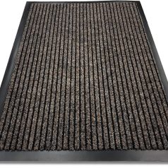 Brązowa Gumowa Wycieraczka Wejściowa Prążkowana