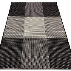 Tarasowy Dywan Sznurkowy Grace Czarna Kratka 39022/169
