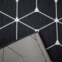 Tarasowy Dywan Sznurkowy  Essenza Geometria Czarny 48721/690